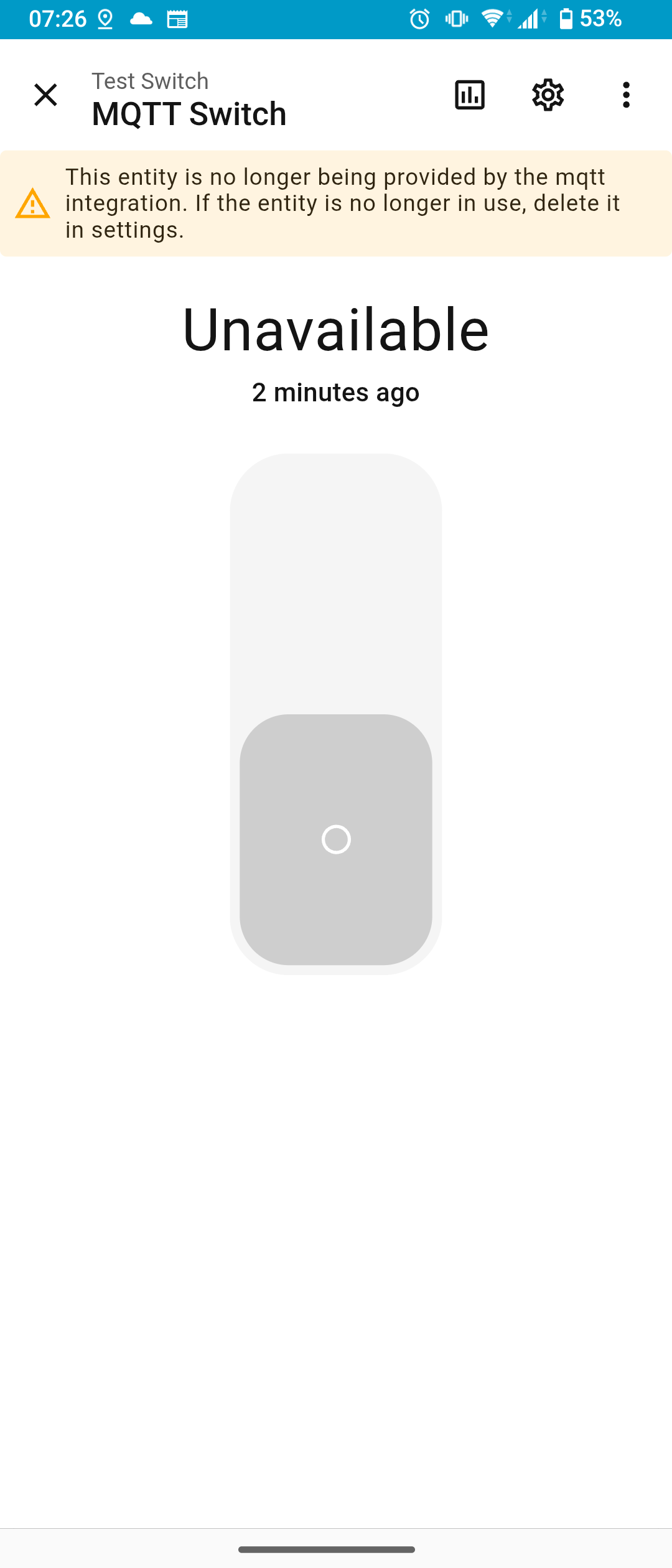 Unavailable in Home Assistant after Home Assistant restart